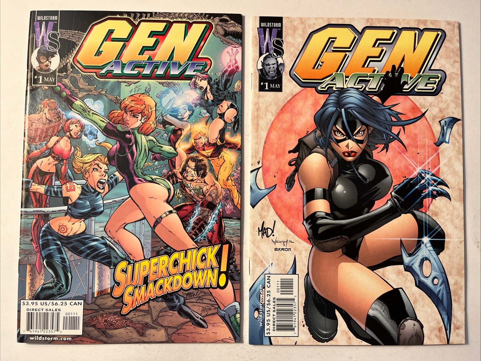 GEN ACTIVE #1 Wildstorm Comics 2000 Lot Regular Cover + Madureira Variant VF/NM