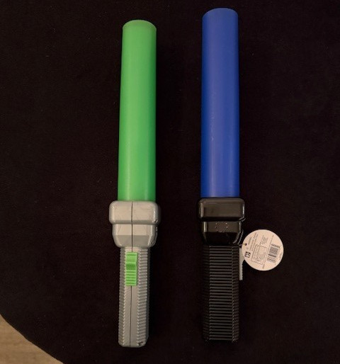 SRM Entertainment LIGHT SABER, SPACE SWORD, LIGHTLY USED, GREEN OR BLUE OR BUY 2