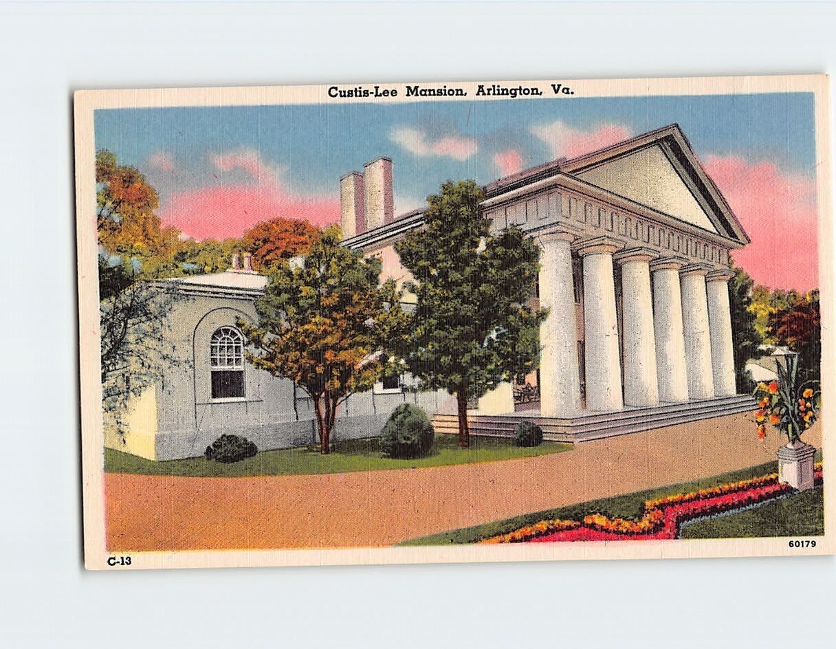Postcard The Curtis Lee Mansion Arlington Virginia USA