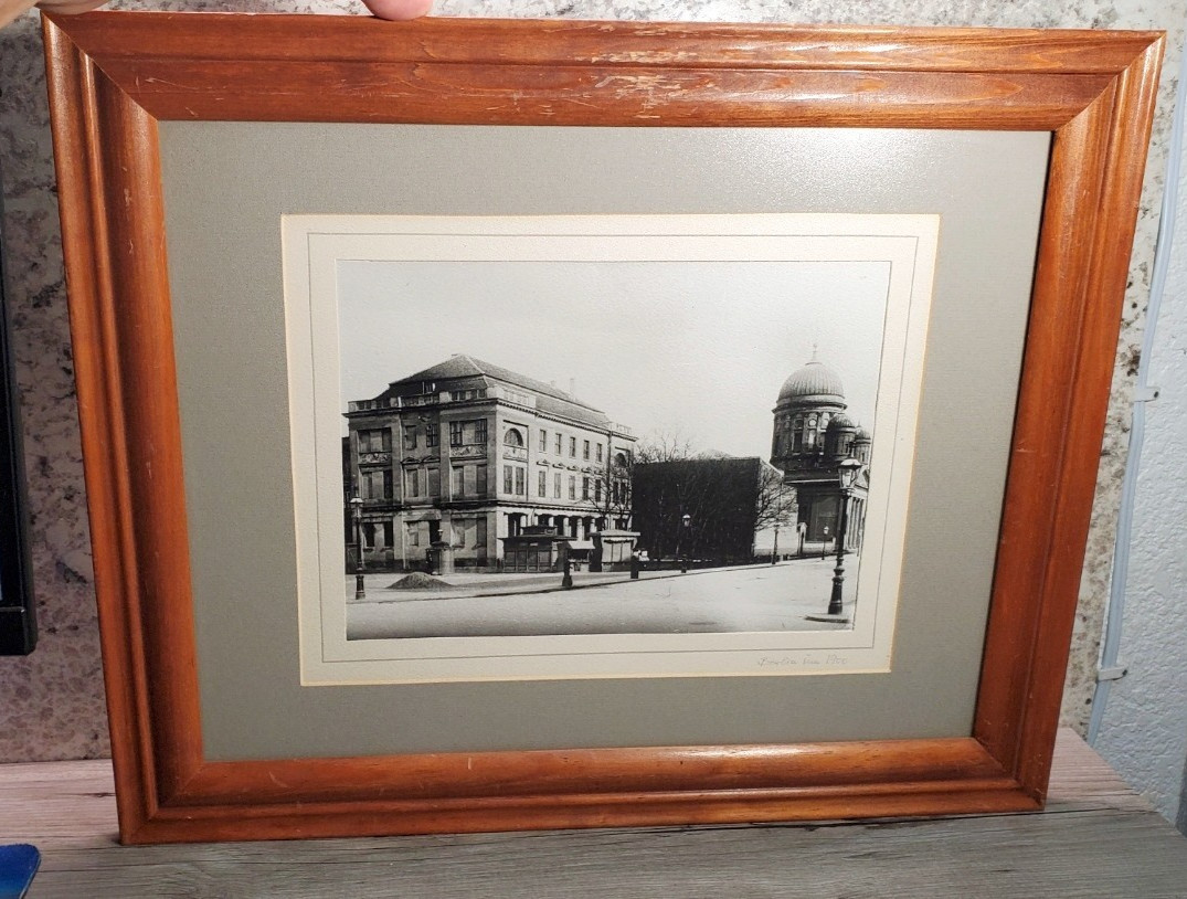 F Albert Schwartz Vintage Framed Berlin Photo Lustgarten Alte Borse COA 1900 F Albert Schwartz Vintage Framed Berlin Photo Lustgarten Alte Borse COA 1900