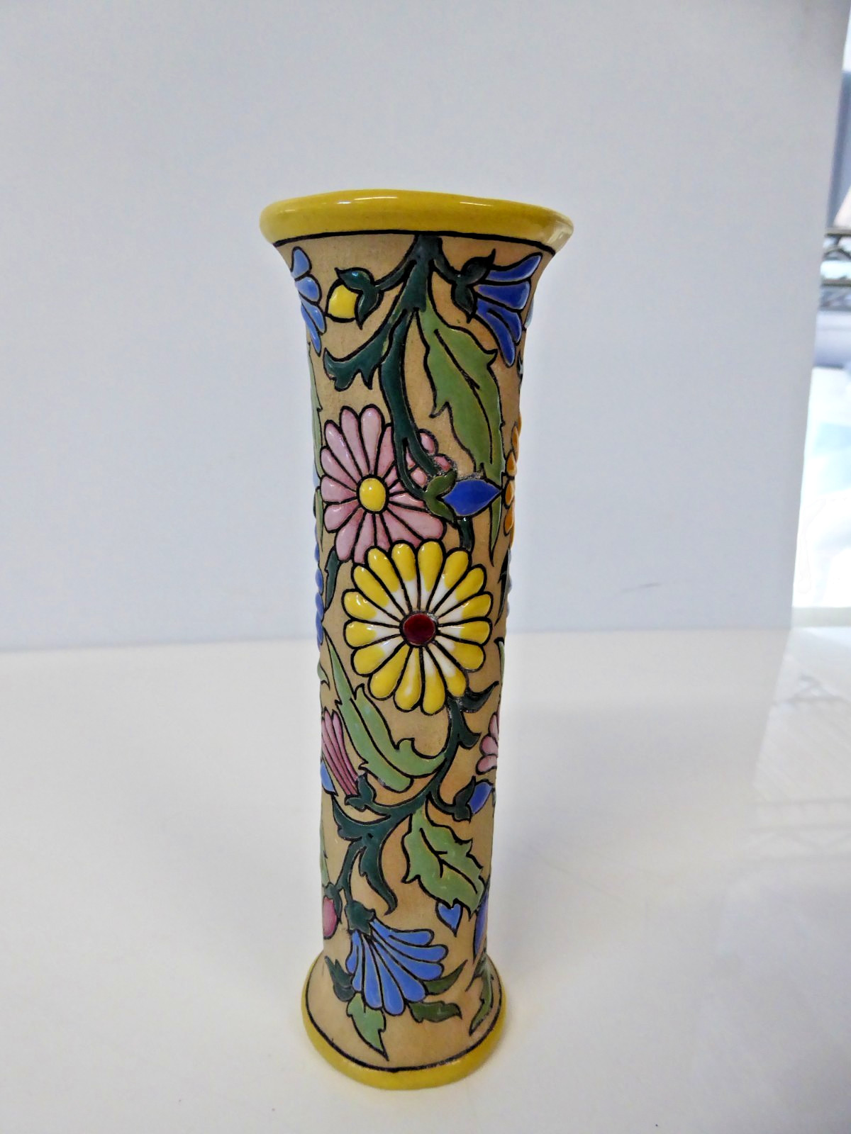 Vintage Aguado Toledo Floral Relief Bud Vase