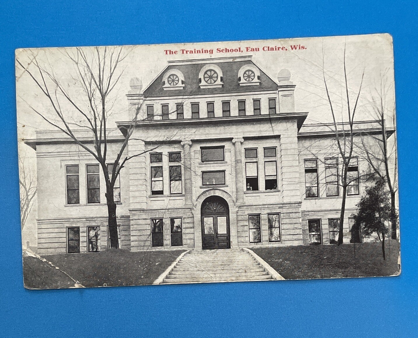 Eau Claire WI Wisconsin, Training School, Antique, Vintage c1910 Postcard
