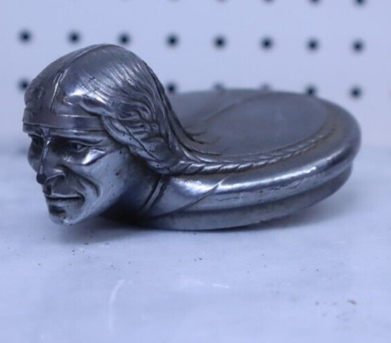 Rare Antique Vintage Late 1920\'s Pontiac Indian Head Radiator Cap Car *Damaged