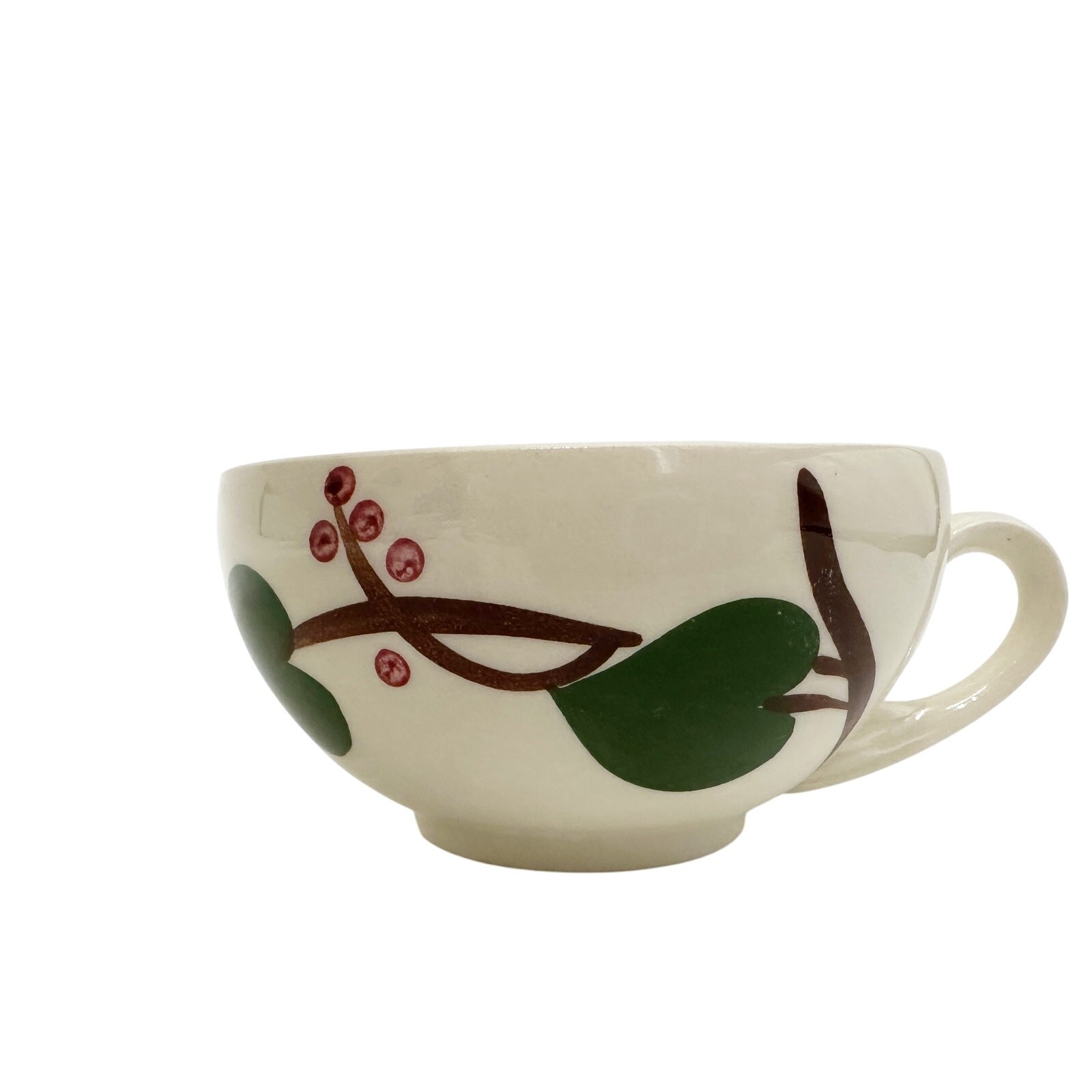 vintage Stanhome Ivy Flat Cup by Blue Ridge Southern Pottery USA dinnerware