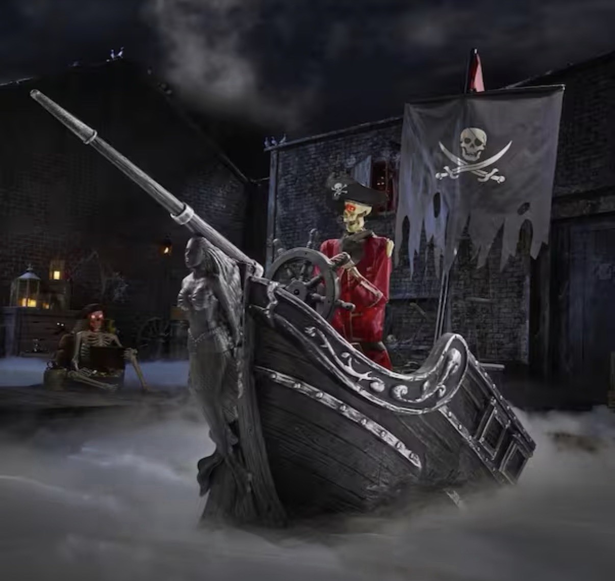 9.5FT Dead Water Animated LED Pirate Ship Halloween Yard Decoration 2026 PROPNEW