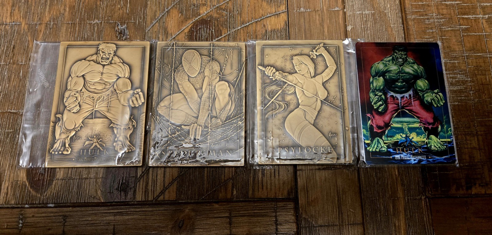 Joe Jusko 1992 Marvel Masterpieces Kickstarter Bronze Card Set