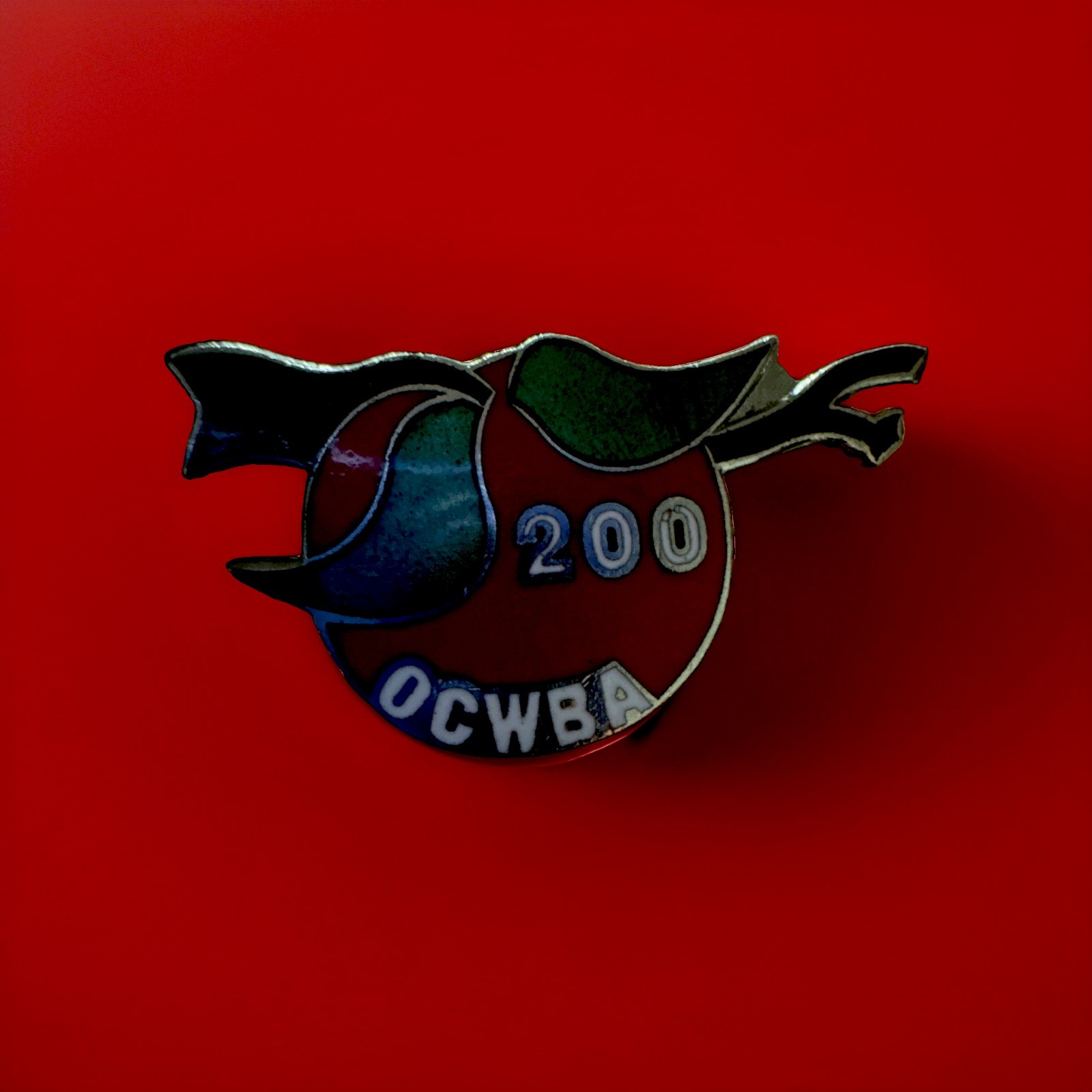 Vintage OCWBA 200 Game Bowling Award Pin Bird Design Enamel Lapel Pin K9 Vintage OCWBA 200 Game Bowling Award Pin Bird Design Enamel Lapel Pin K9