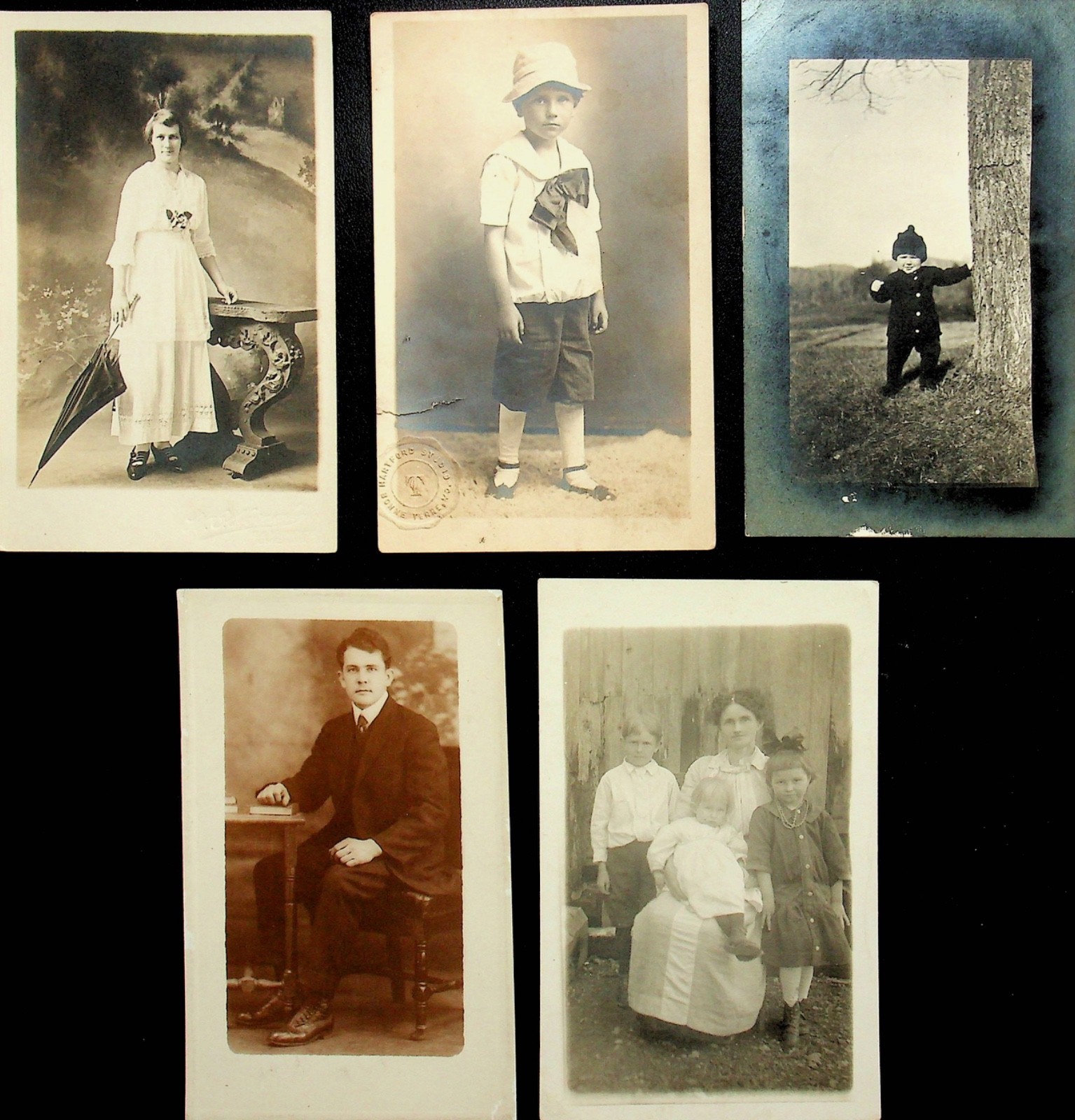 Lot 5 RPPC People Postcards -KK-91