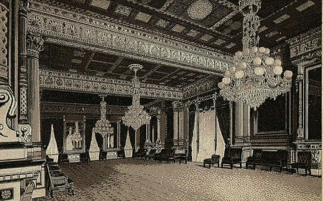 Jersey Coffee Litho. Series East Room Pres. House Victorian Trade Card Dayton OH