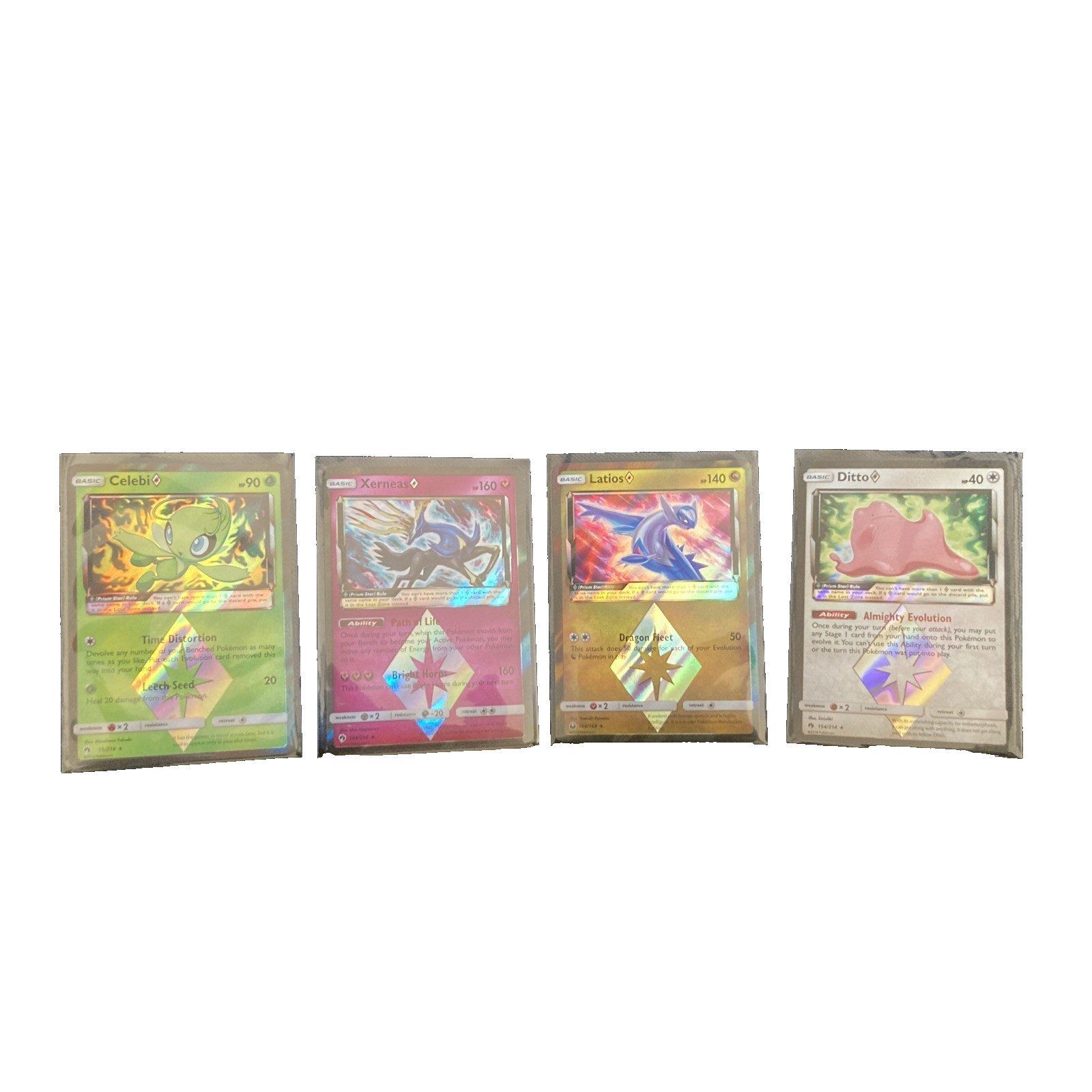 Pokémon Prism Star lot of 6  - Near Mint Celebi,Ditto Latios,   Xerneas
