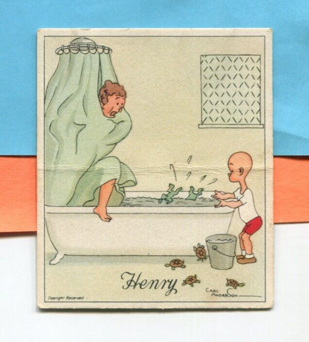 1935 J. WIX & SONS LTD. HENRY 1ST SERIES HEY MOM, FROGS AND TURTLES TOBACCO CARD