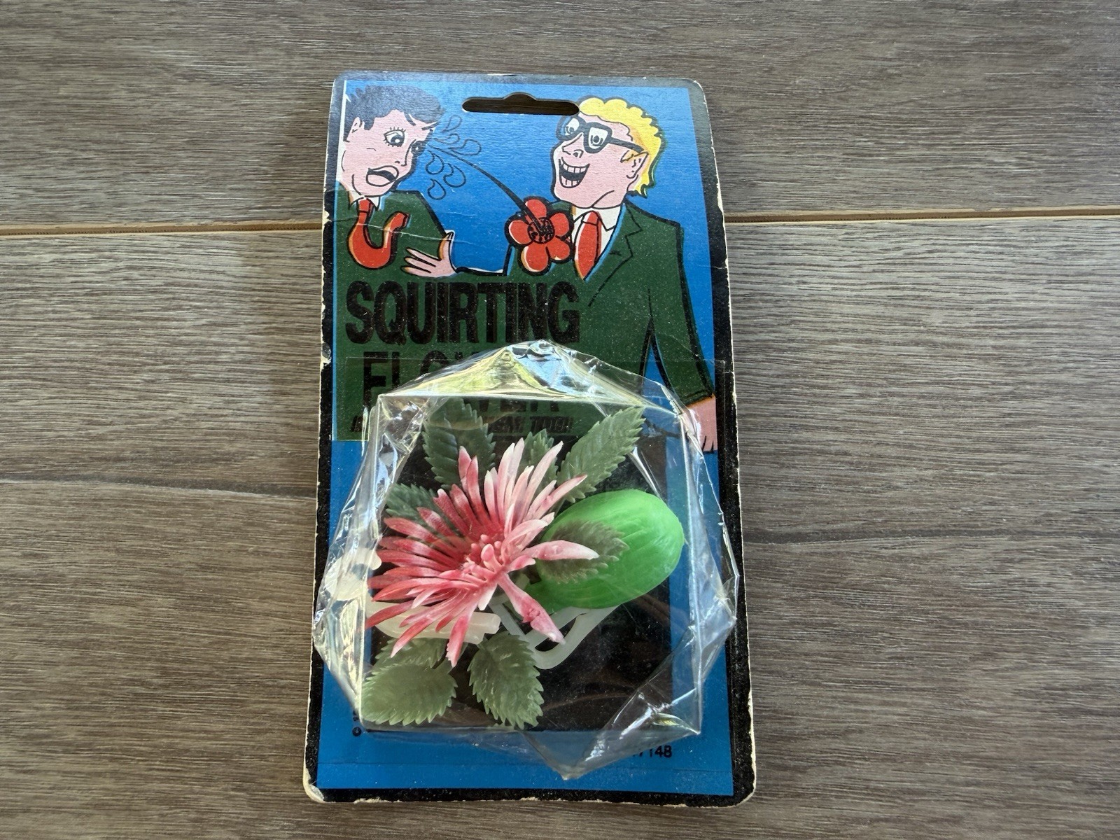 Vintage 1987 Dime Store Gag Joke Trick Squirting Pink Flower NOS New USA