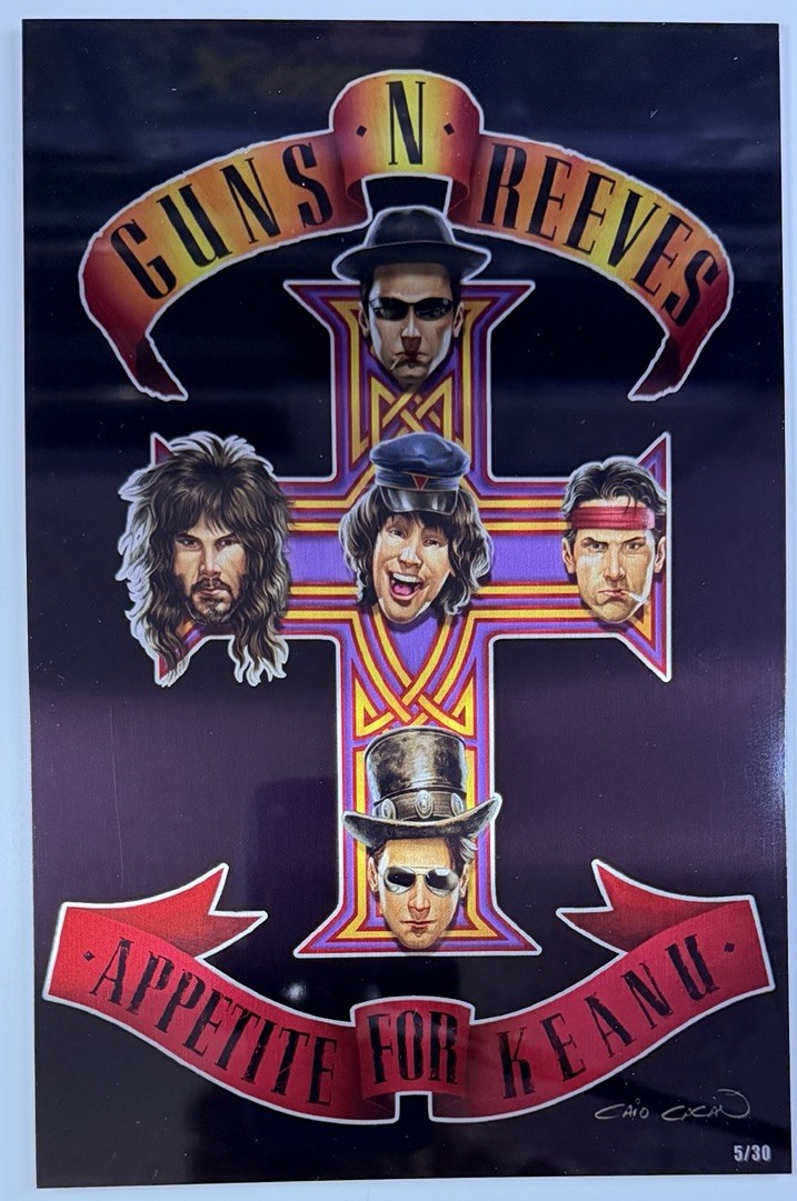 Fame Keanu Reeves #1 NYCC METAL Guns N Roses Caio Cacau 5/30 RARE