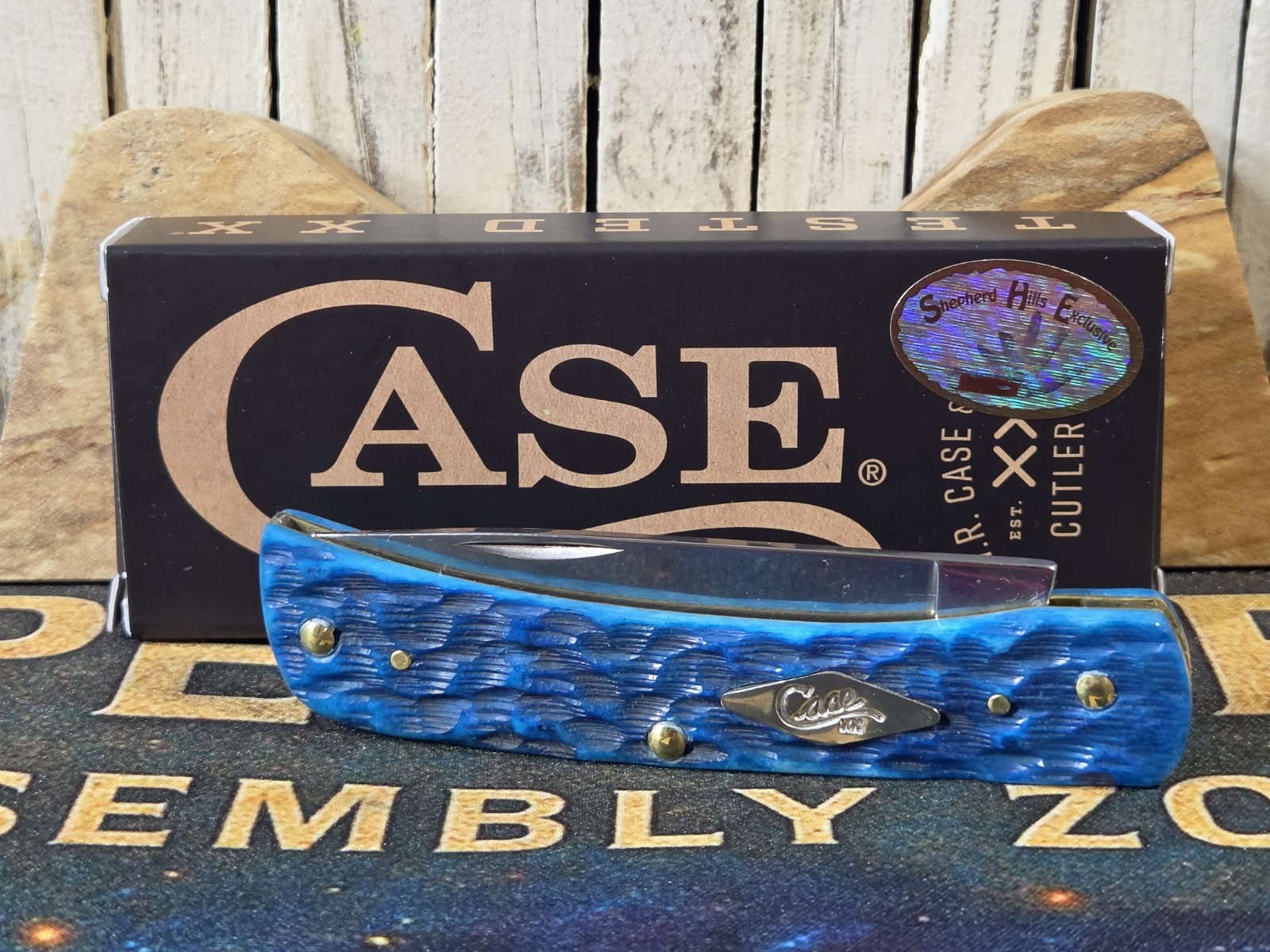Case XX Caribbean Blue Bone Peach Seed Jig Sodl Buster Jr Shepherd Hills SFO NIB Case XX Caribbean Blue Bone Peach Seed Jig Sodl Buster Jr Shepherd Hills SFO NIB
