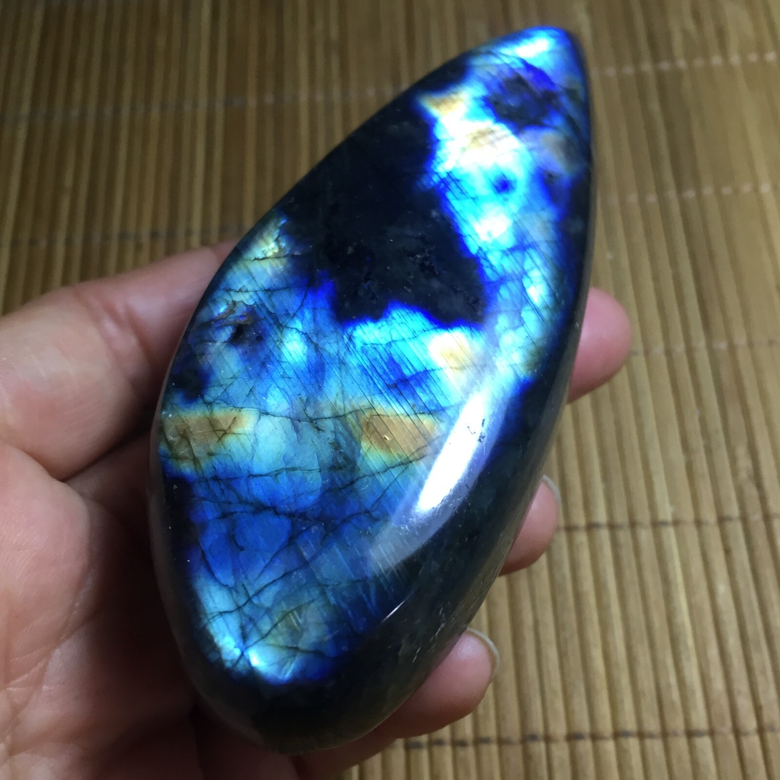 177g  Natural labradorite quartz mineral crystal spectrolite healing 885