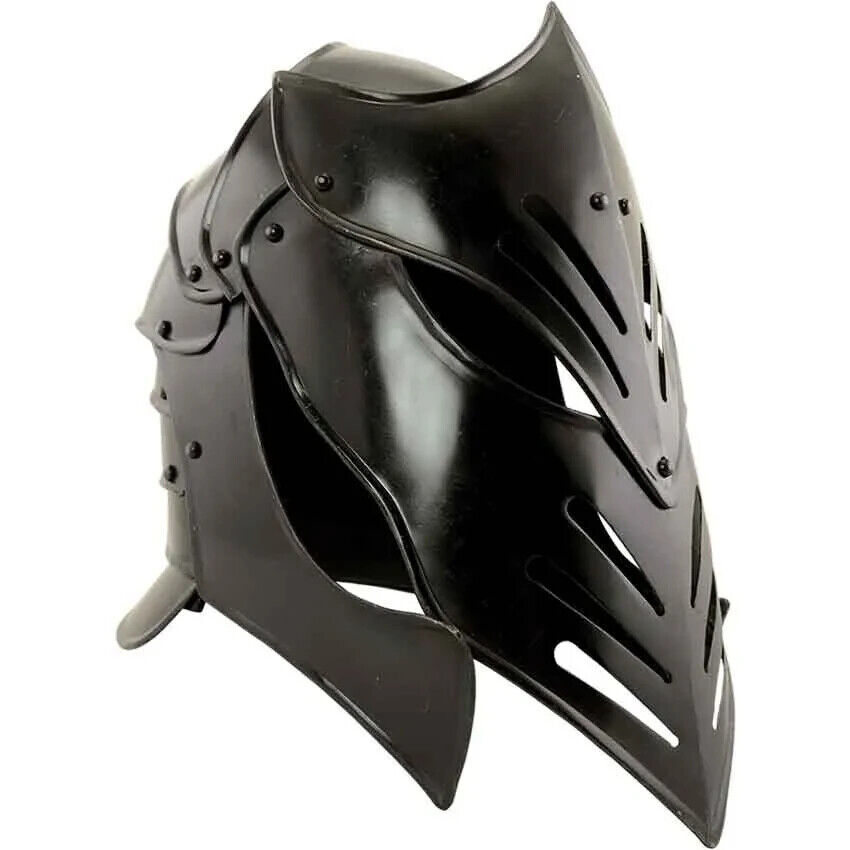 Handmade Medieval Collectibles Reginald Darkened Steel Helmet Decor Gift Item