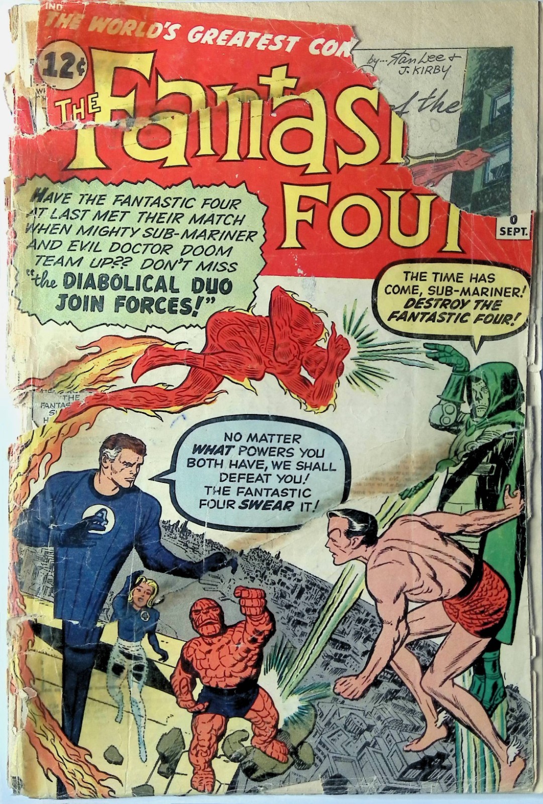 Fantastic Four #6 (May 1962, Marvel Comics) | Doctor Doom, Sub-Mariner
