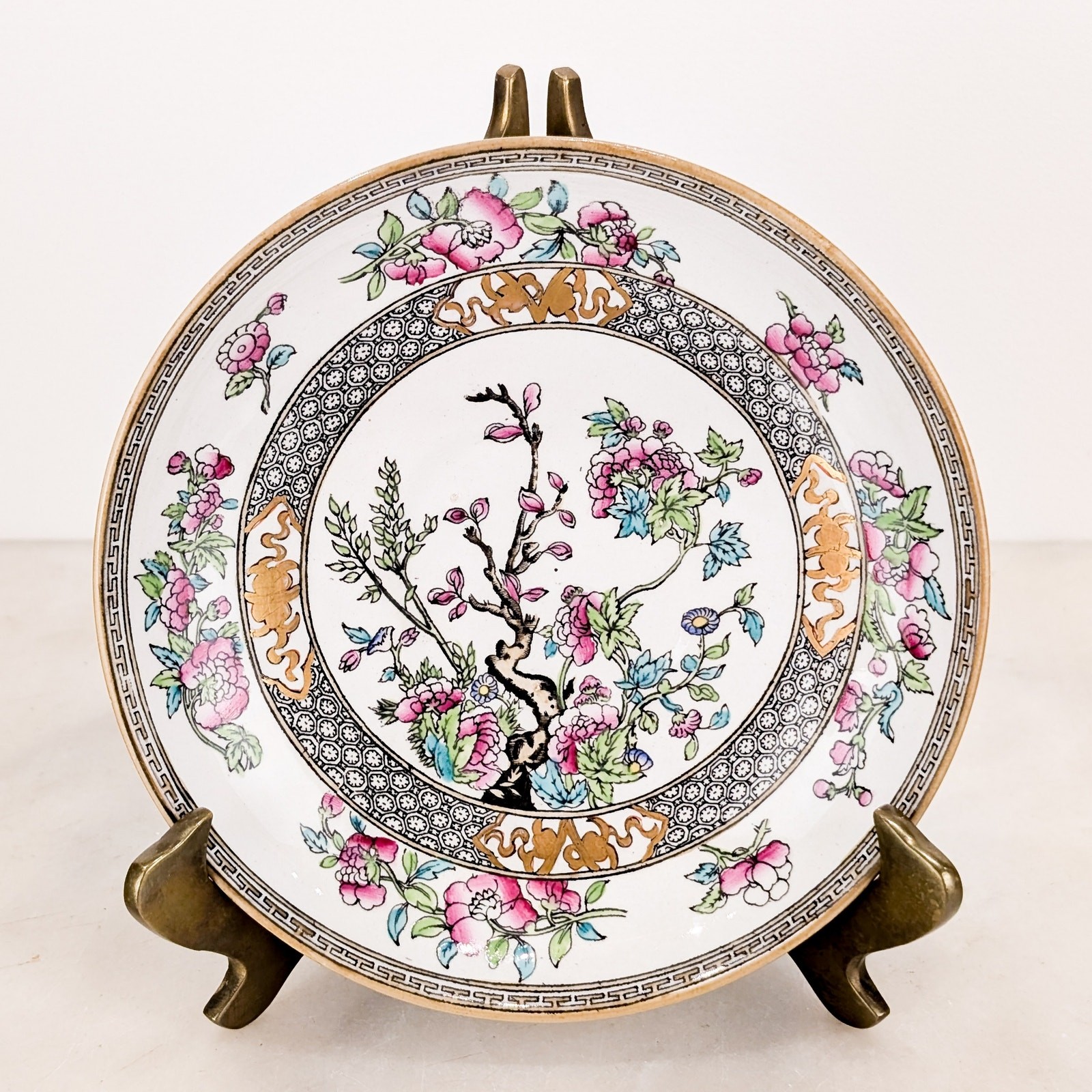 2 antique Minton Indian Tree bread & butter plates