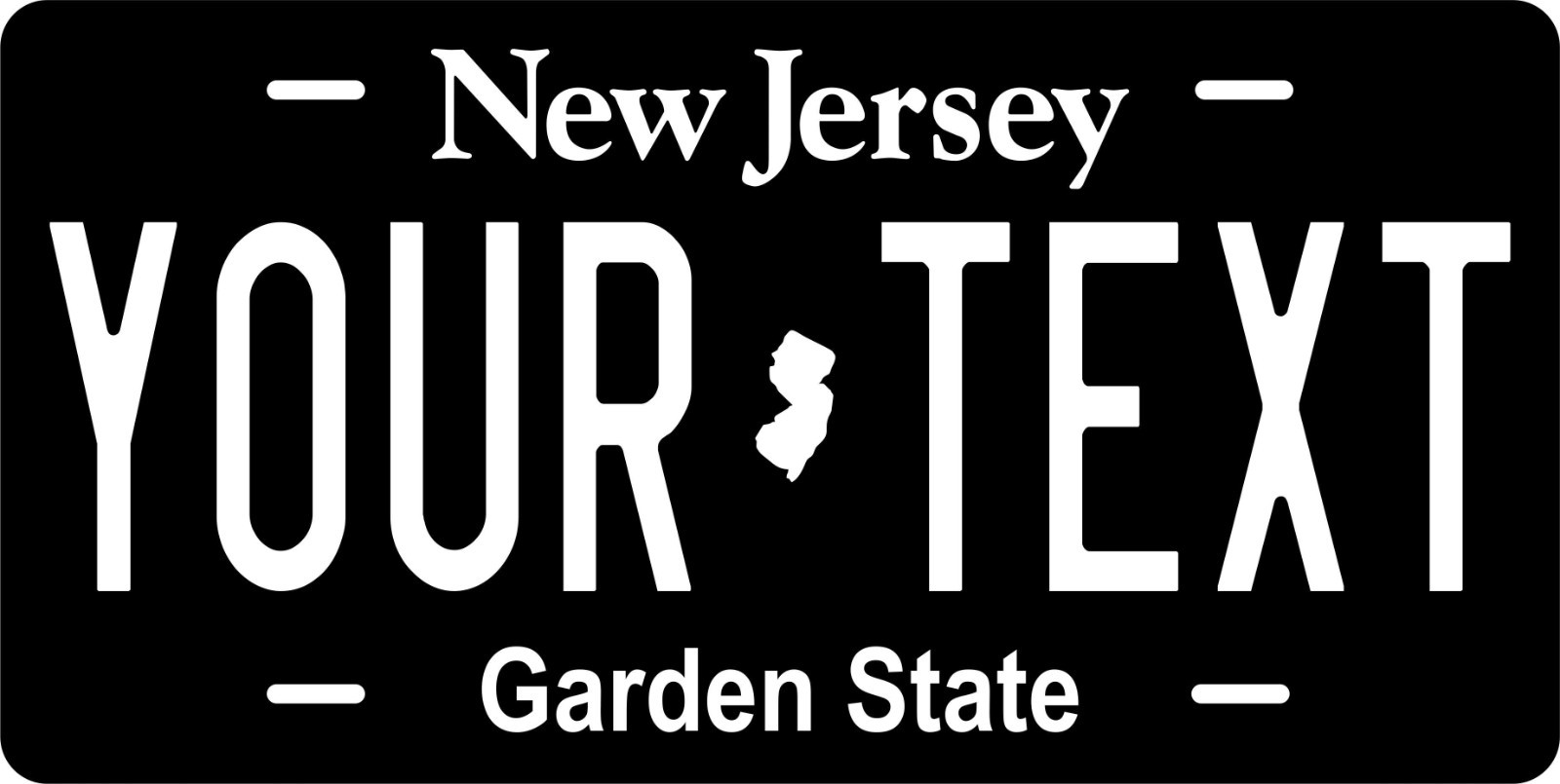 New Jersey Special NJ Font - Personalized Novelty Plate Auto Bike Motorcycle