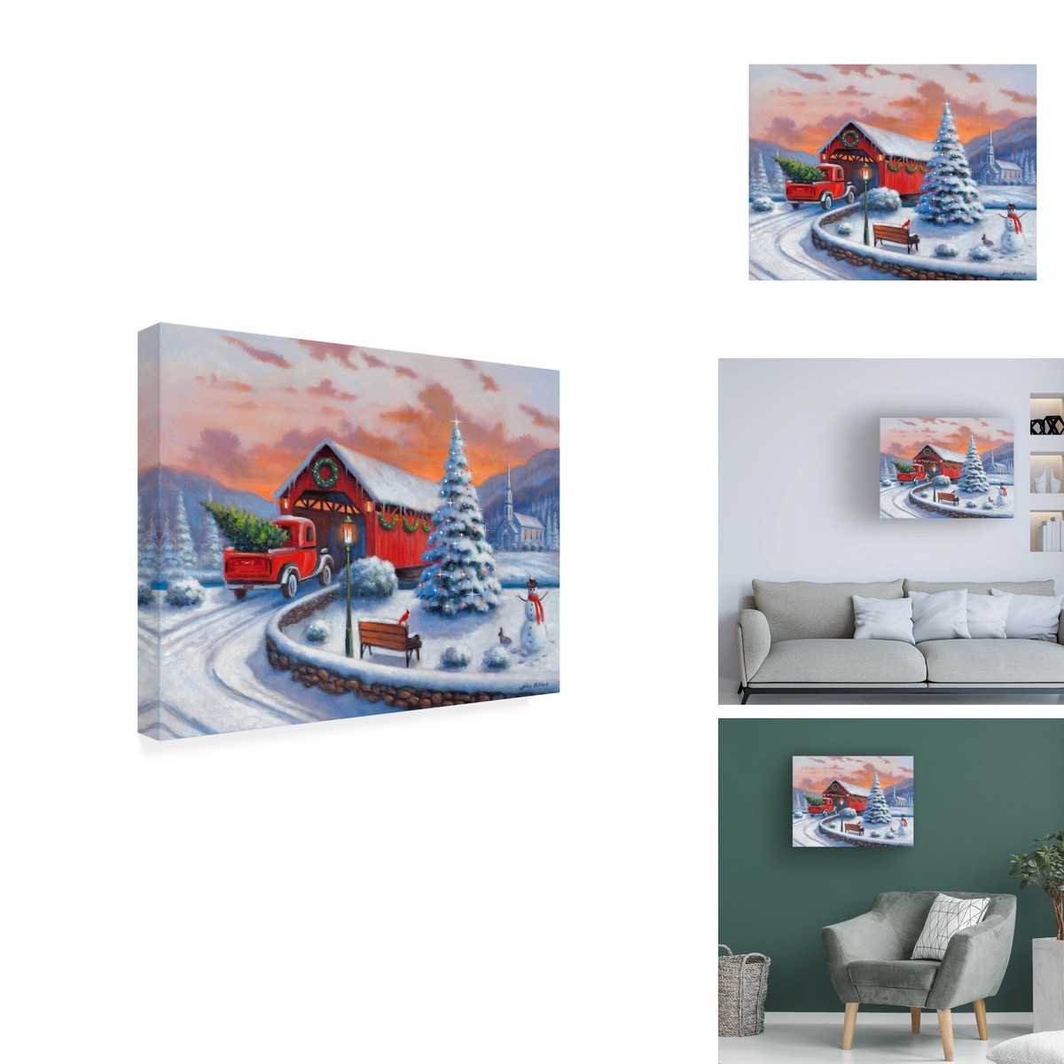 Trademark Fine Art 'Country Christmas' Canvas Art 14x19