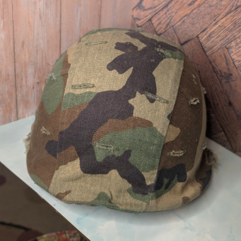 US Military M1 Steel Helmet Shell Custom Webbing Project Liner Camo Cover US Military M1 Steel Helmet Shell Custom Webbing Project Liner Camo Cover