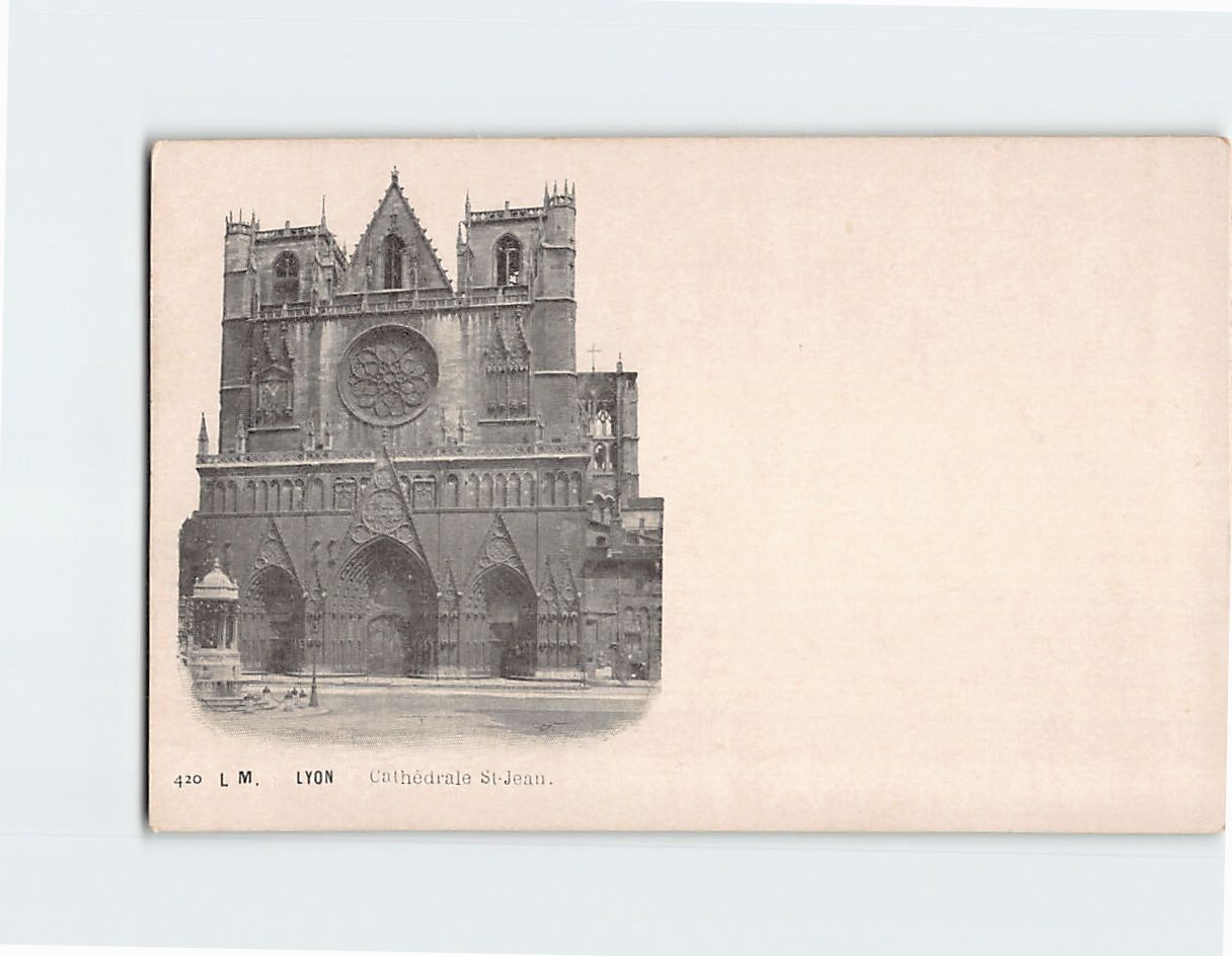 Postcard Cathédrale Saint-Jean-Baptiste Lyon France