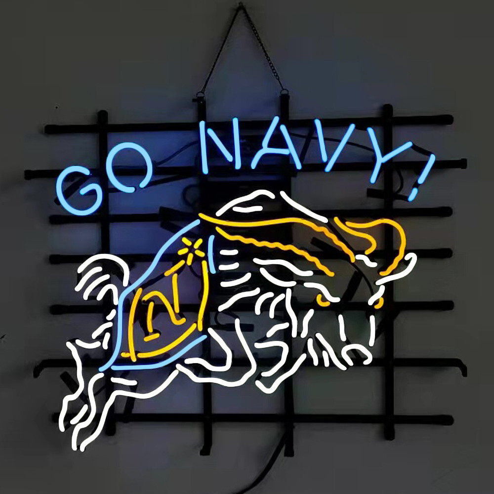 Custom Neon Sign Go Navy Neon Sign Home Bar Man Cave Home Room Wall Diaplay