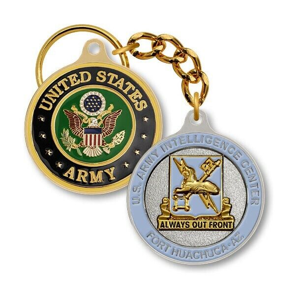 ARMY FORT HUACHUCA INTELLIGENCE CENTER CHALLENGE COIN KEY CHAIN 