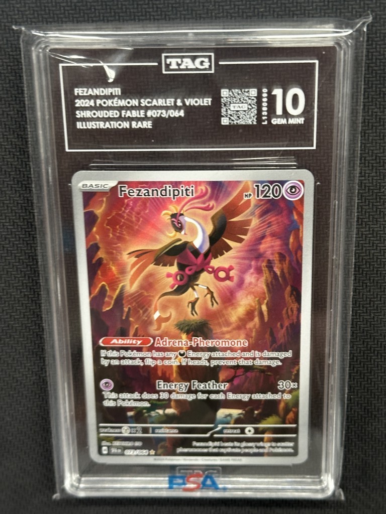 Fezandipiti  Pokemon Shround Fable Illustration Rare TAG 10 PSA #073/064