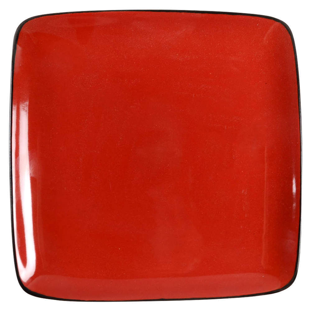 Home Trends Rave Red Square Dinner Plate 7333027