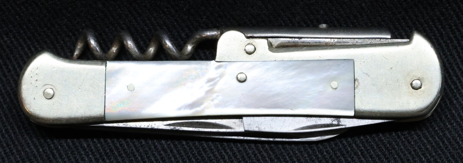 Vintage Emil Olsson #38 Mother of Pearl Swedish Multitool Scout Pocket Knife