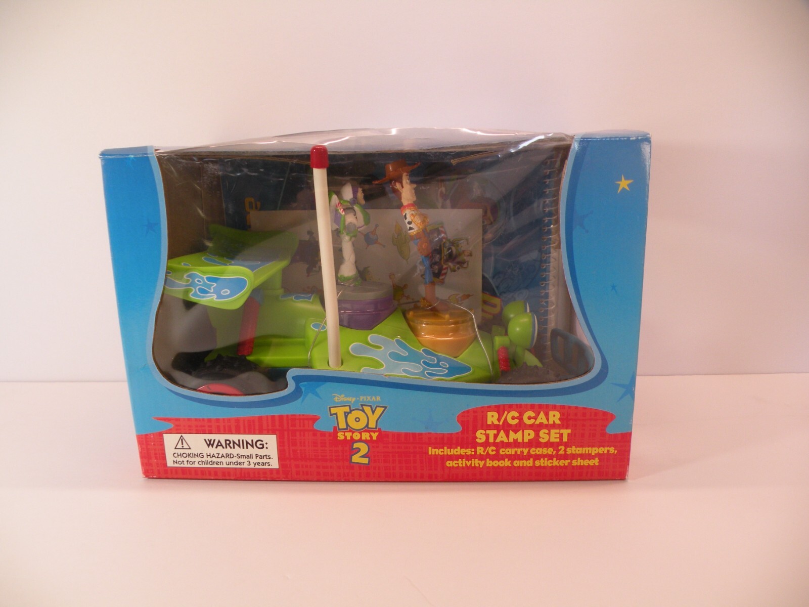Vintage New 1999 Toy Story 2 Remote Control RC Car Stamp Stamper Set
