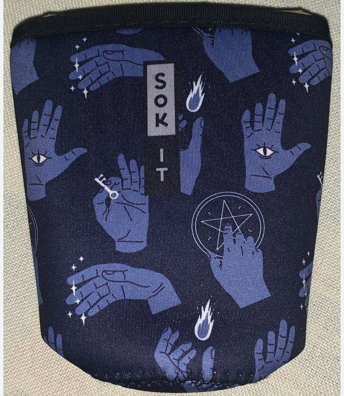 SOK IT Insulator For Tumbler ~NWOT  Halloween Seeing Eye Pentagram Magick