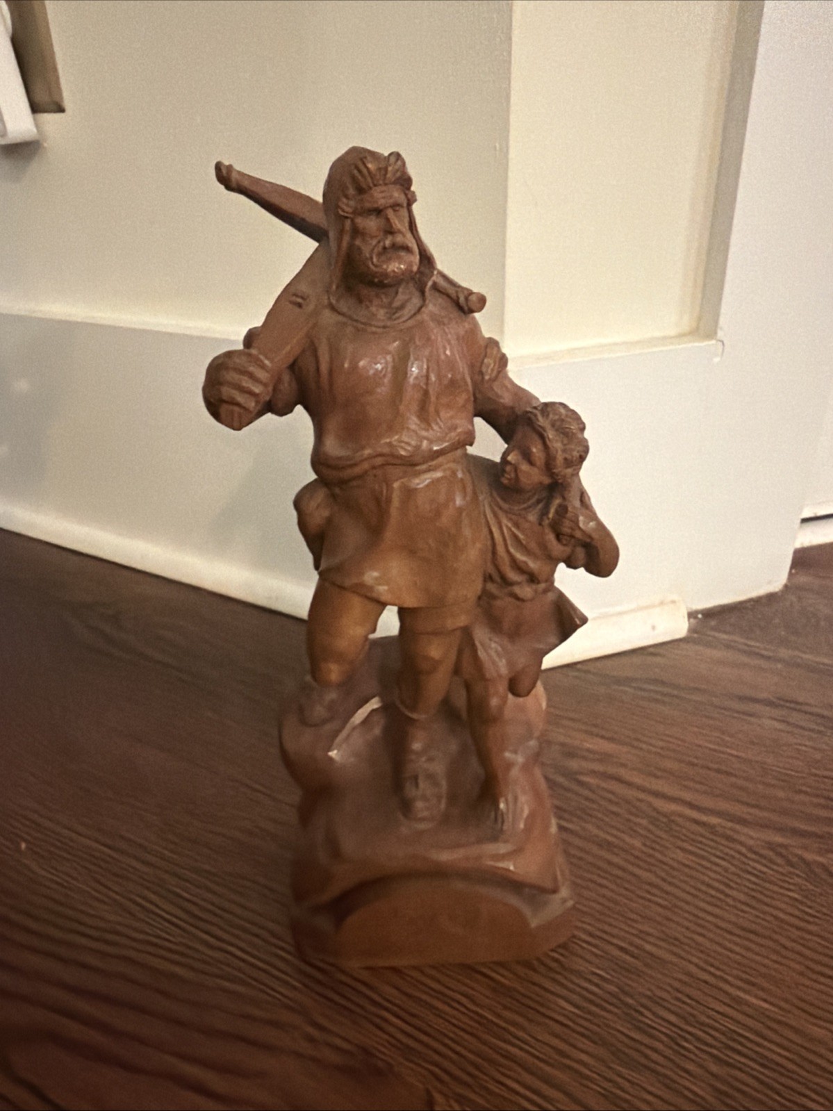 Antique Swiss Brienz Wilhelm Telll & Son  Wood Carving, Black Forest Sculpture