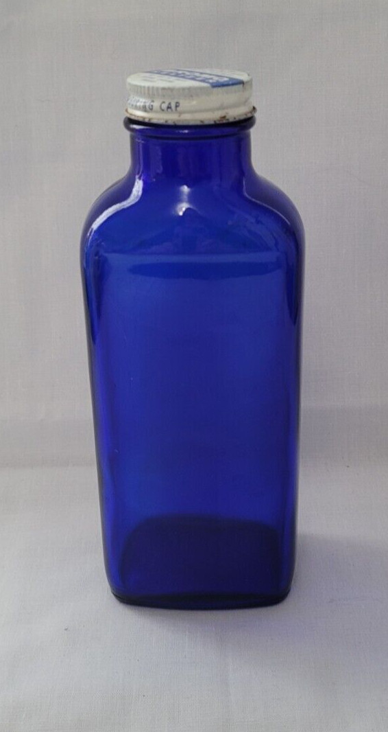 Cobalt Blue Glass Bottle With Screw Cap Bromo Seltzer Cobalt Blue Glass Bottle With Screw Cap Bromo Seltzer