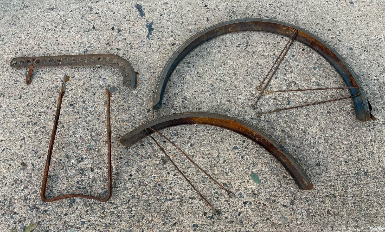 Prewar Bicycle Bike Fenders Chainguard Drop Stand Iver Johnson