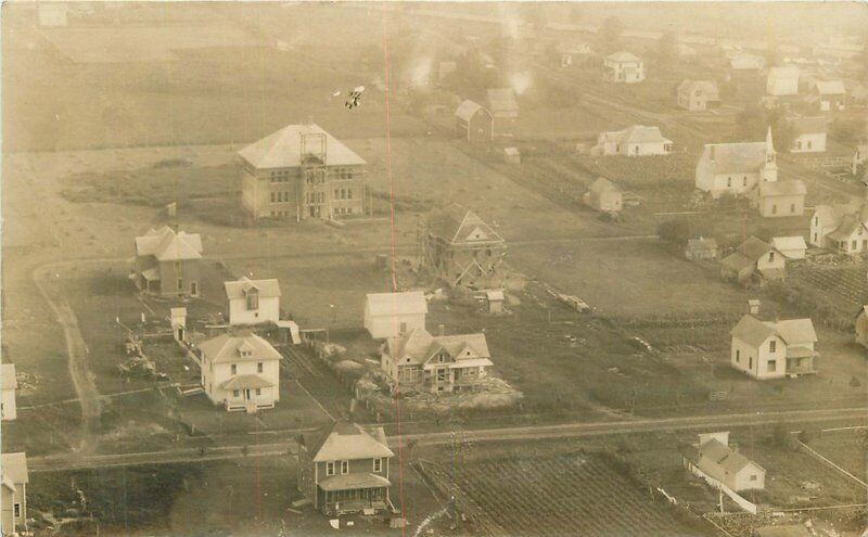 C-1910 Early Airview Small rural town RPPC Photo Postcard 21-12126