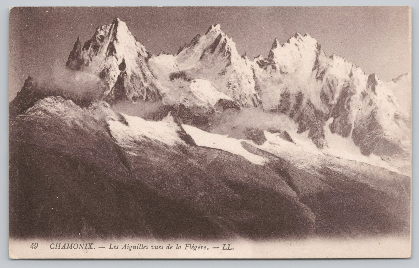 Postcard Chamonix Les Aiguilles vues de la Flegere France Mountains