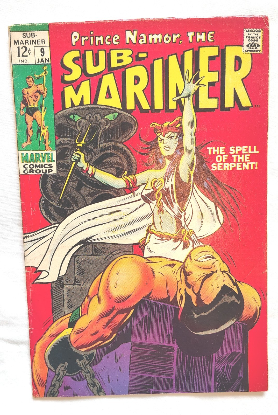 Sub-Mariner #9 1968 Vintage Marvel Comic Tiger Shark Silver Age Lady Dorma