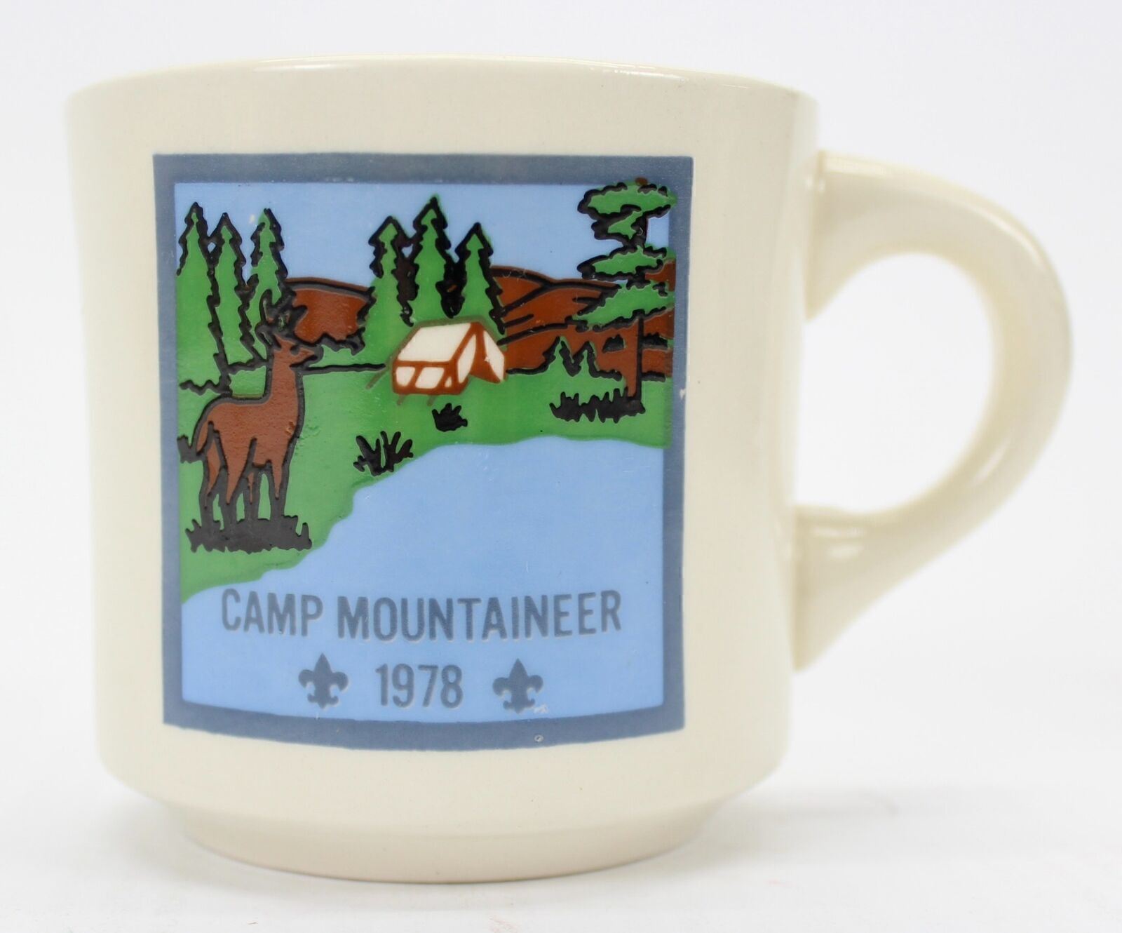 1978 BSA BOY SCOUTS Camp Mountaineer Morgantown West Virginia MUG Vintage 