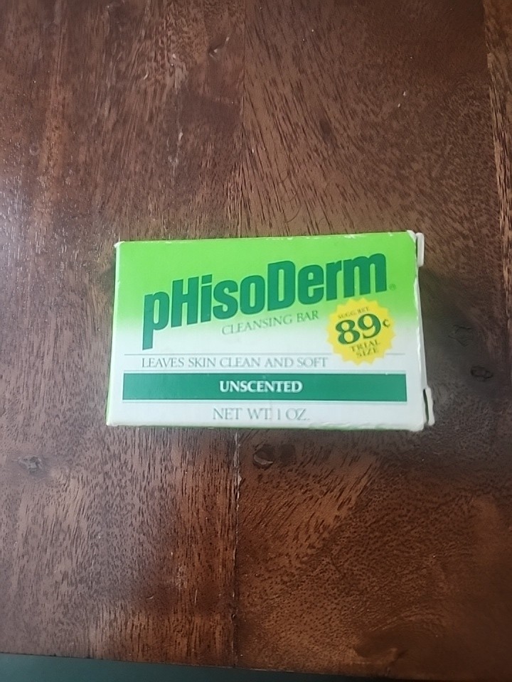 Travel Size Vintage Phisoderm unscented bar soap NIB 1oz Each Green Box