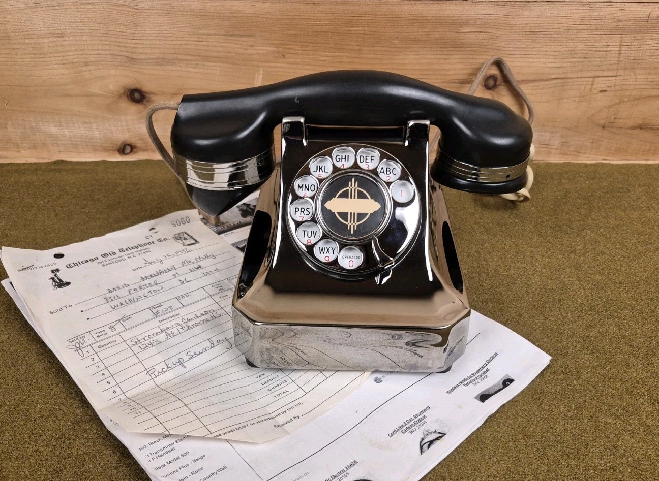 Vintage Stromberg Carlson 1243 AE1 Rotary Phone Chrome