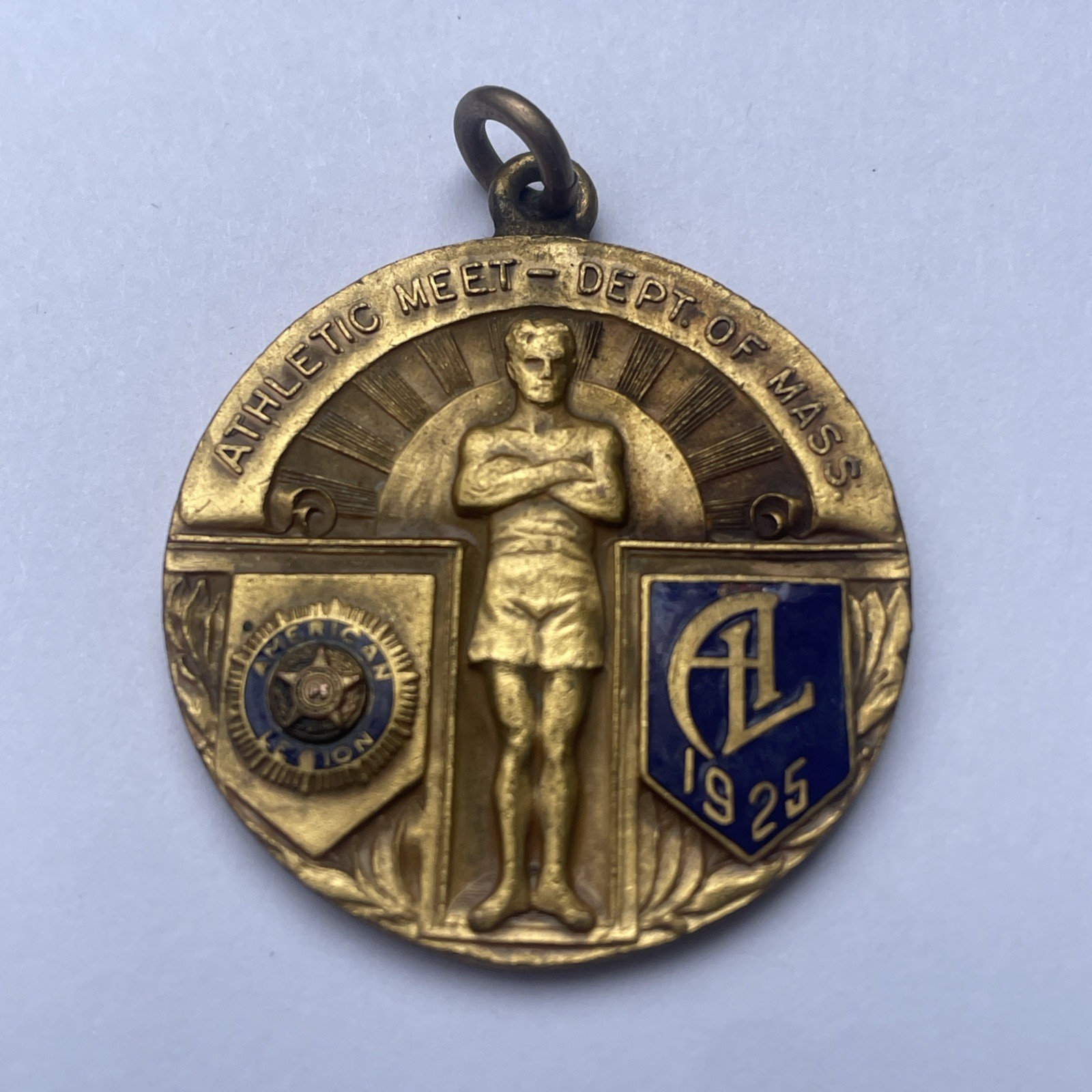 Antique American Legion Athletic Meet 1925 Medal Robbins Co. Dept. of Mass.
