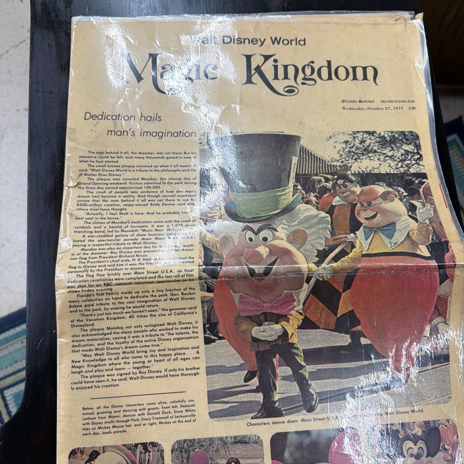 Magic Kingdom Orlando Sentinel 1971