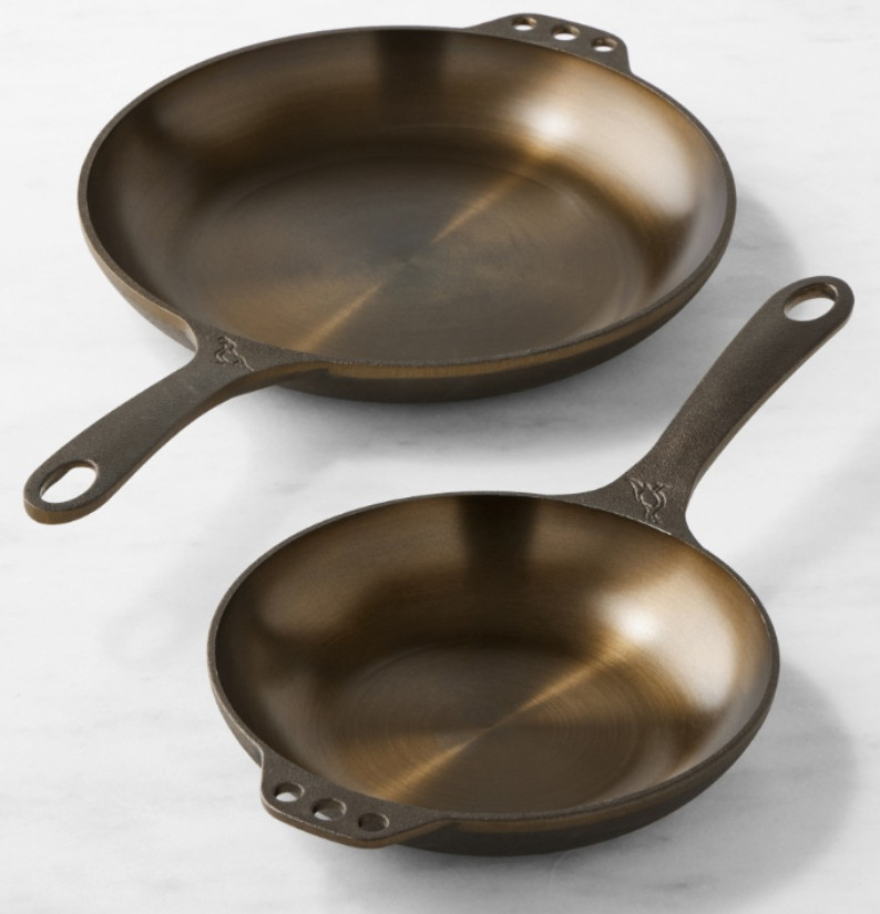 Smithey Seasoned Cast Iron Chef Skillet, Set of 2 Smithey Seasoned Cast Iron Chef Skillet, Set of 2