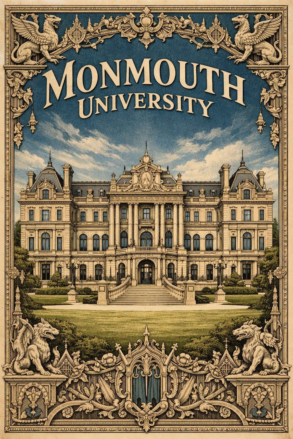 🎓 Monmouth University Art Print 24x36” - Premium Matte Paper 200gsm