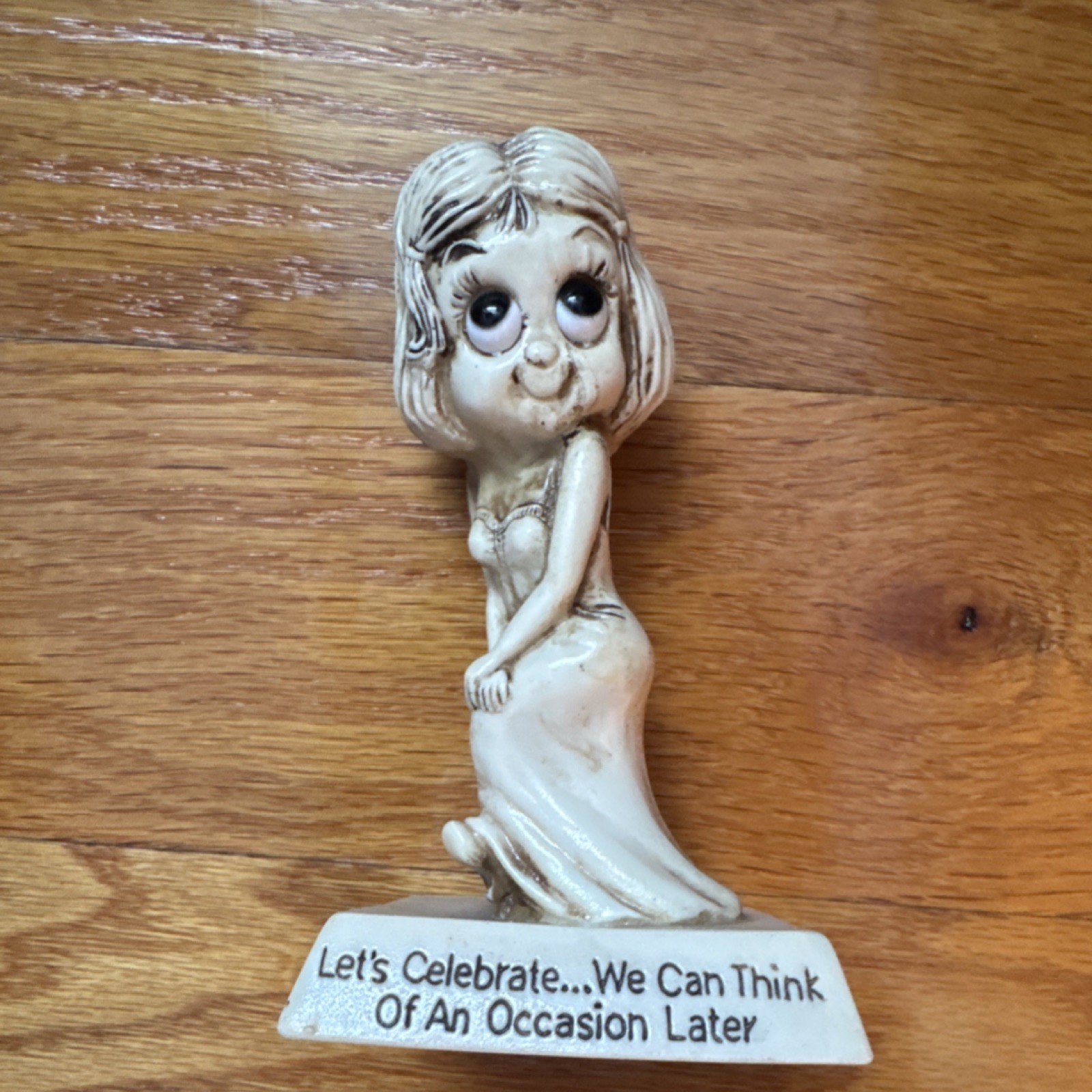 Russ Berrie 1976 Figurine Let\'s Celebrate We Can Think Of An Occasion Later