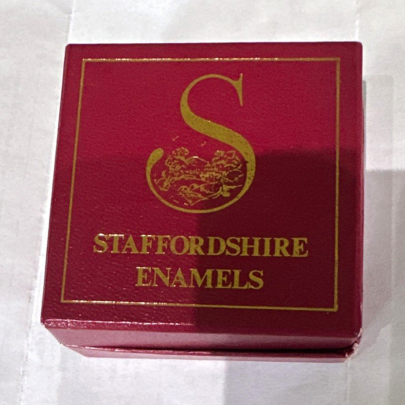 Staffordshire Enamels Orient Express Hinged Trinket Box w/ Box & Brochure