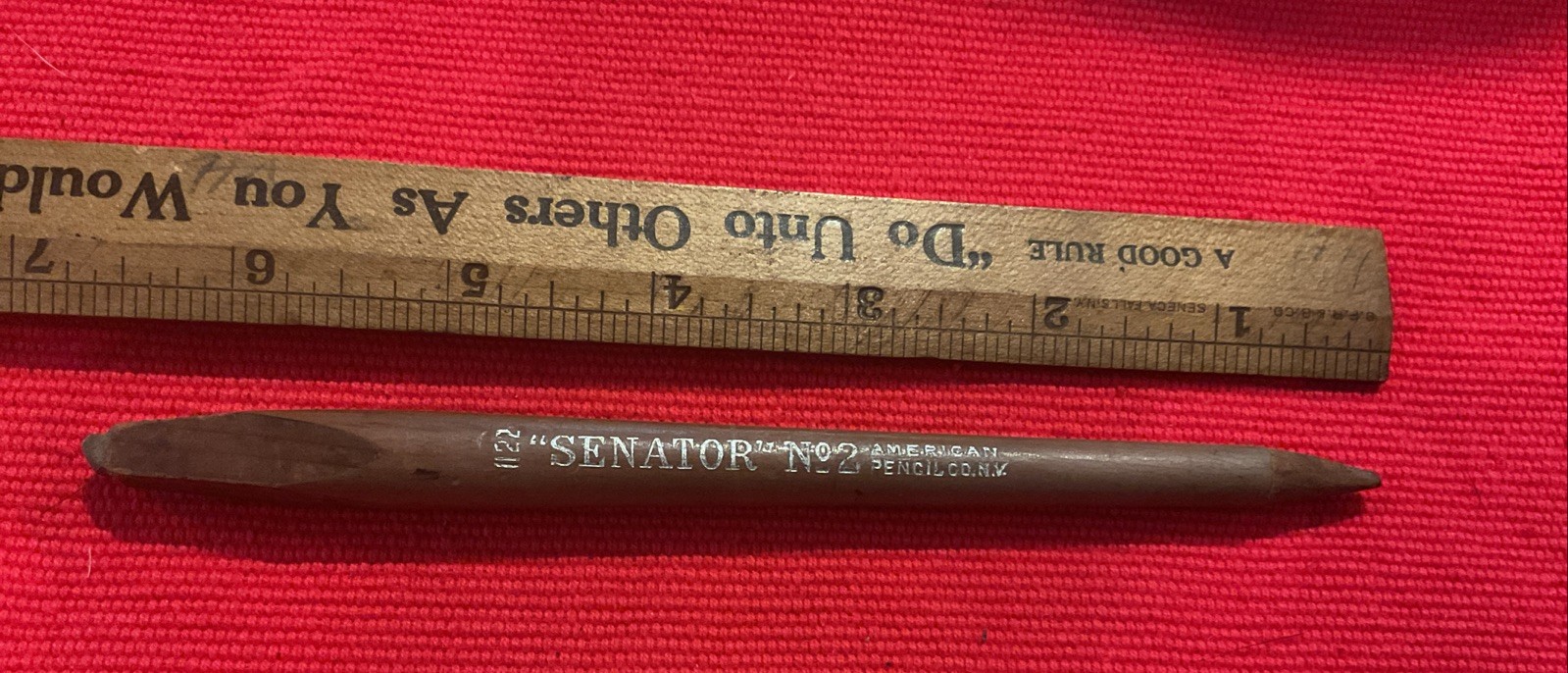 Vintage American Pencil Co.NY “Senator” 1122 Wood Tapered Bank Pencil #2 RARE