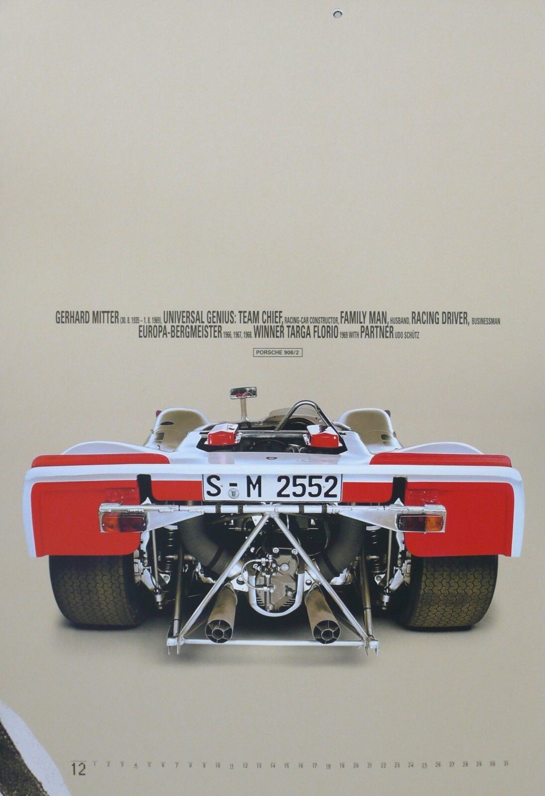 PORSCHE 908/2 Targa Florio Gerhard Mitter Photographic Print Poster